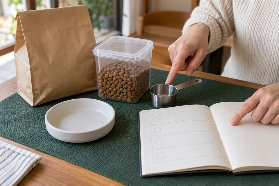 フードの種類や食事の様子を記録する(AIイメージ)